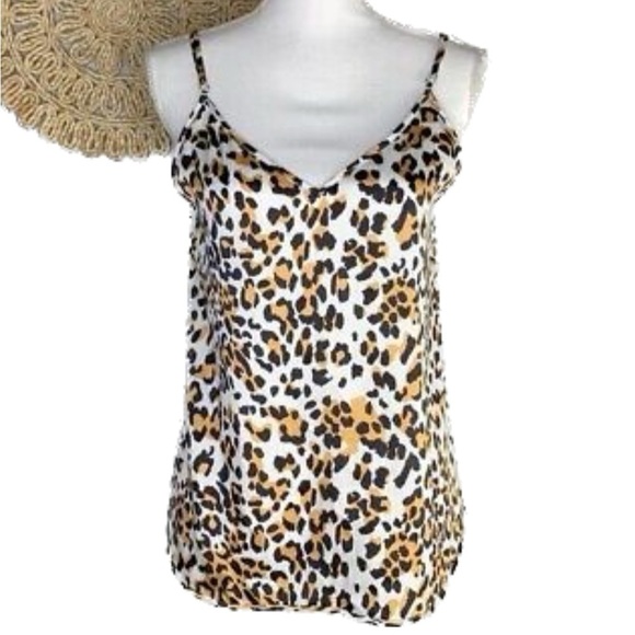 Aritzia Babaton Satin Cheetah Print Tank Top - Picture 3 of 10
